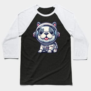 French Bulldog Astronaut Baseball T-Shirt